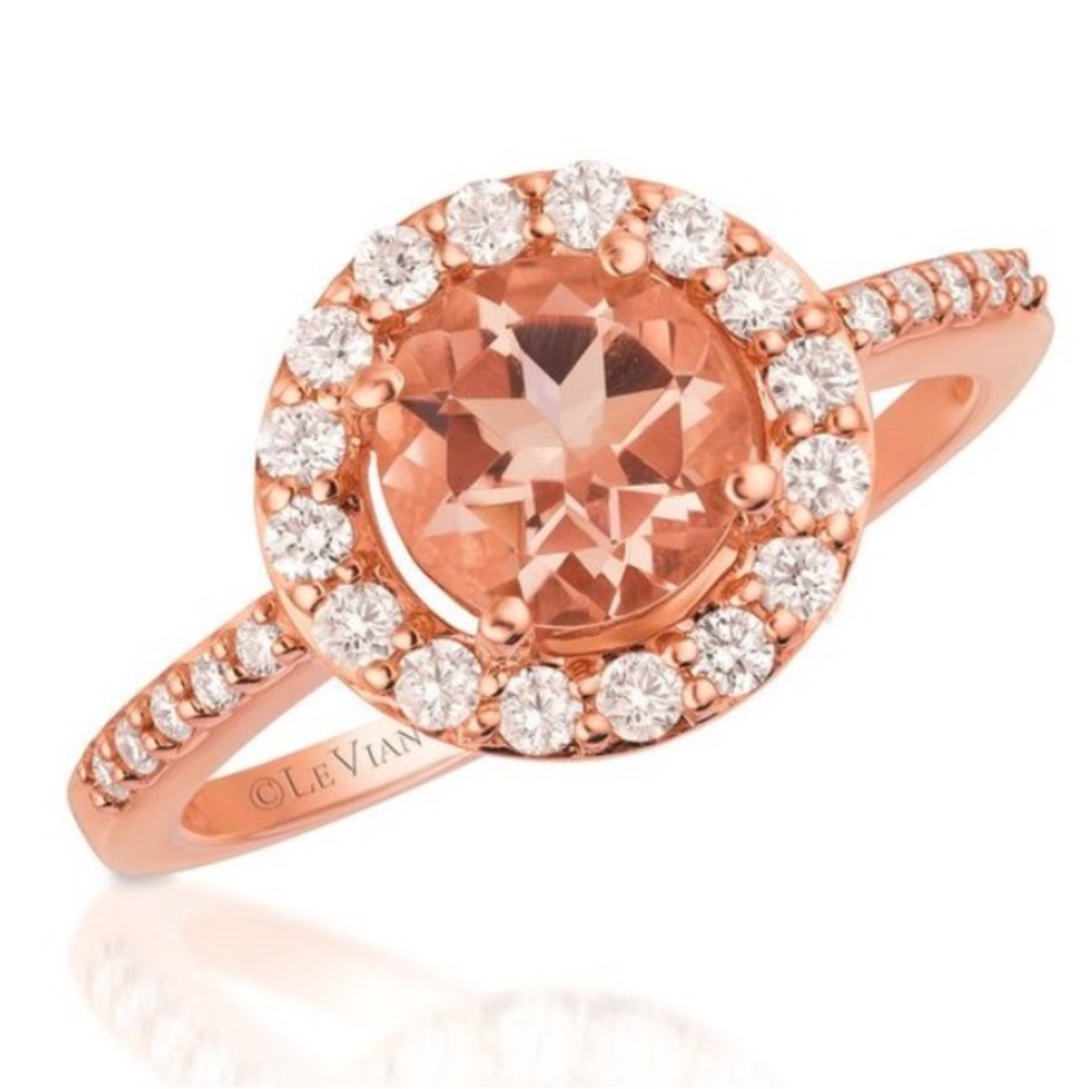 TRADE? Levian Morganite & Diamond Ring in Rose Gold